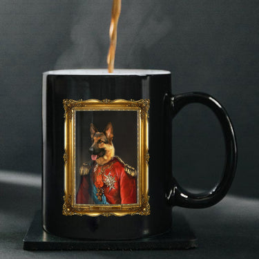 Personalized Dog Gift Idea - Royal Dog's Portrait 18 For Dog Lovers - Black Mug